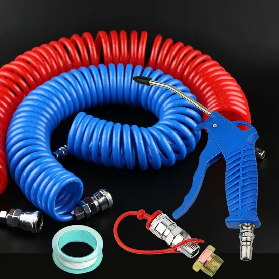 Premium Quality Japanese Dust Blowing Gun Package 8*5 Trachea Dust Blowing Gun for Industrial Use Dust Pipe Spiral Air Pipe High Pressure Dust Blower